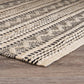 HomeRoots 5' x 8' Black and Blush Chevron Stripe Area Rug