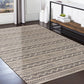 HomeRoots 5' x 8' Black and Blush Chevron Stripe Area Rug