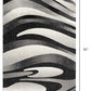 HomeRoots 5' x 8' Black and Gray Abstract Marble Area Rug