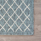 HomeRoots 5’ x 8’ Blue Array Indoor Outdoor Area Rug