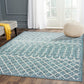 HomeRoots 5’ x 8’ Blue Array Indoor Outdoor Area Rug