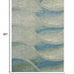 HomeRoots 5' x 8' Blue Beige Abstract Waves Modern Area Rug