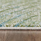 HomeRoots 5' x 8' Blue Beige Abstract Waves Modern Area Rug