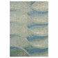 HomeRoots 5' x 8' Blue Beige Abstract Waves Modern Area Rug