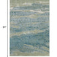 HomeRoots 5' x 8' Blue Sage Impressionistic Ocean Area Rug