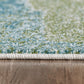 HomeRoots 5' x 8' Blue Sage Impressionistic Ocean Area Rug