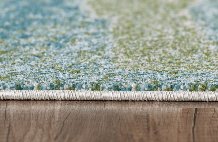 HomeRoots 5' x 8' Blue Sage Impressionistic Ocean Area Rug