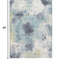 HomeRoots 5’ x 8’ Blue Yellow Abstract Sky Area Rug