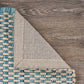 HomeRoots 5' x 8' Blue and Beige Toned Area Rug
