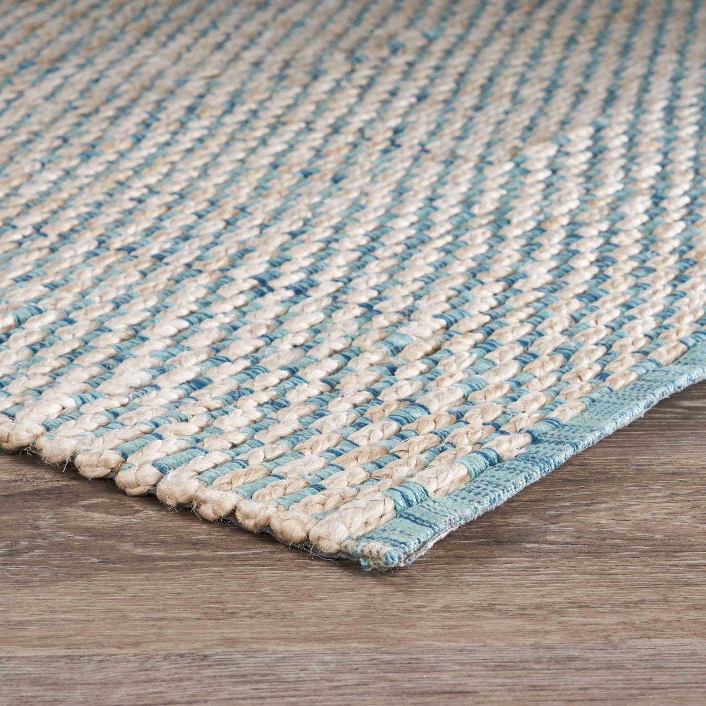 HomeRoots 5' x 8' Blue and Beige Toned Area Rug