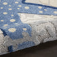 HomeRoots 5’ x 8' Blue and Gray Indoor Outdoor Area Rug