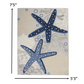 HomeRoots 5’ x 8' Blue and Gray Indoor Outdoor Area Rug