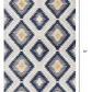 HomeRoots 5’ x 8’ Blue and Gray Kilim Pattern Area Rug
