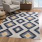 HomeRoots 5’ x 8’ Blue and Gray Kilim Pattern Area Rug