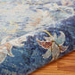 HomeRoots 5' x 8' Blue and White Jacobean Pattern Area Rug