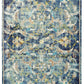 HomeRoots 5' x 8' Blue and White Jacobean Pattern Area Rug