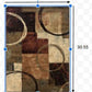 HomeRoots 5’ x 8’ Brown and Black Abstract Geometric Area Rug
