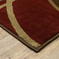 HomeRoots 5' x 8' Brown and Red Abstract Area Rug