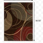 HomeRoots 5' x 8' Brown and Red Abstract Area Rug