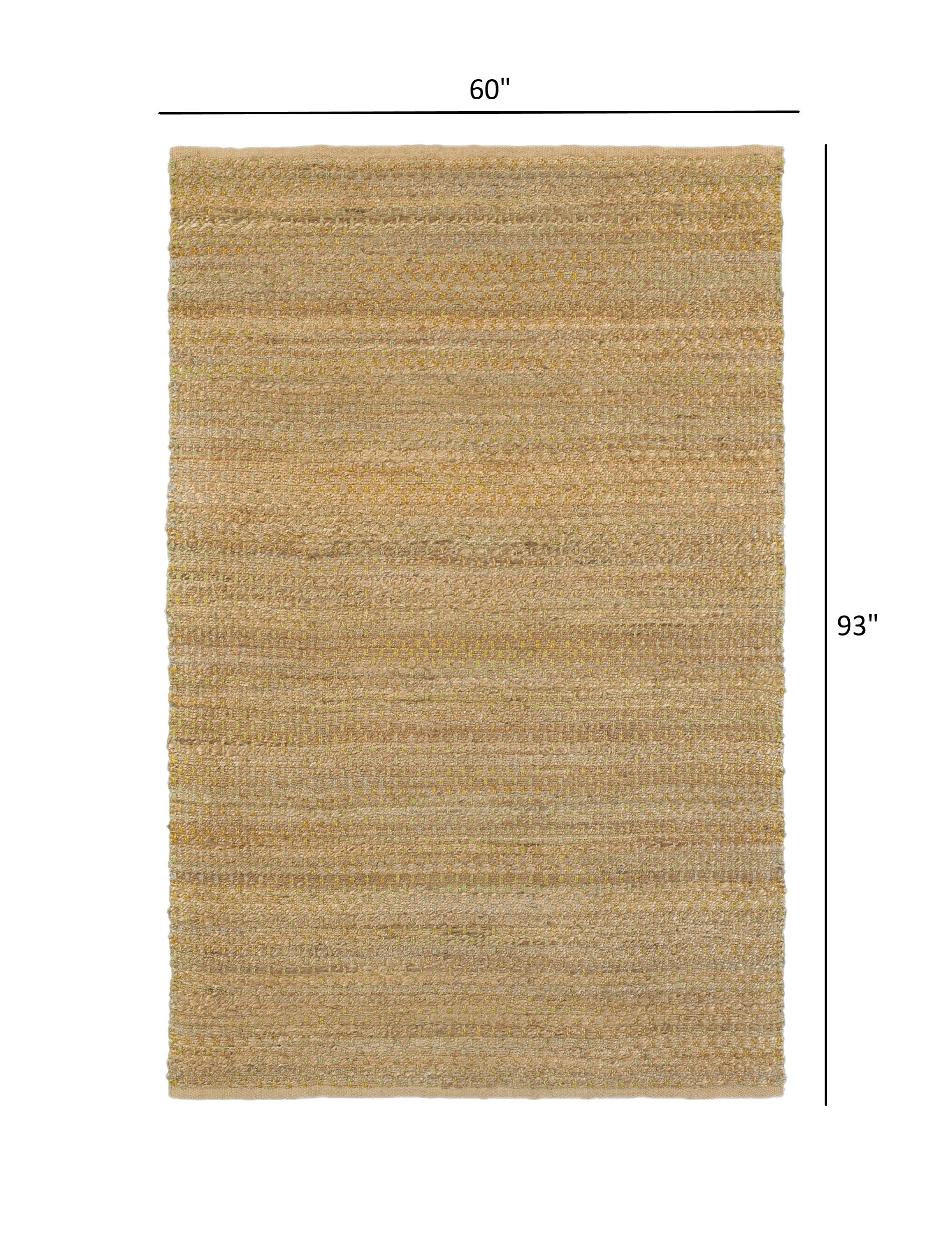 HomeRoots 5' x 8' Classic Beige Toned Jute Area Rug