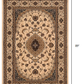 HomeRoots 5' x 8' Cream Floral Medallion Area Rug