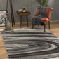 HomeRoots 5' x 8' Dark Gray Abstract Illusional Area Rug