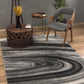 HomeRoots 5' x 8' Dark Gray Abstract Illusional Area Rug