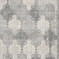 HomeRoots 5’ x 8’ Distressed Trellis Pattern Area Rug in Gray Finish