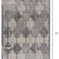 HomeRoots 5’ x 8’ Distressed Trellis Pattern Area Rug in Gray Finish