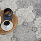 HomeRoots 5’ x 8’ Distressed Trellis Pattern Area Rug in Gray Finish