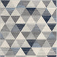 HomeRoots 5’ x 8’ Geometric Diamond Area Rug in Navy Blue Finish