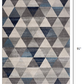HomeRoots 5’ x 8’ Geometric Diamond Area Rug in Navy Blue Finish