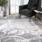 HomeRoots 5' x 8' Gray Abstract Splatter Area Rug
