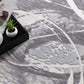 HomeRoots 5' x 8' Gray Abstract Splatter Area Rug