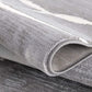 HomeRoots 5' x 8' Gray Abstract Splatter Area Rug