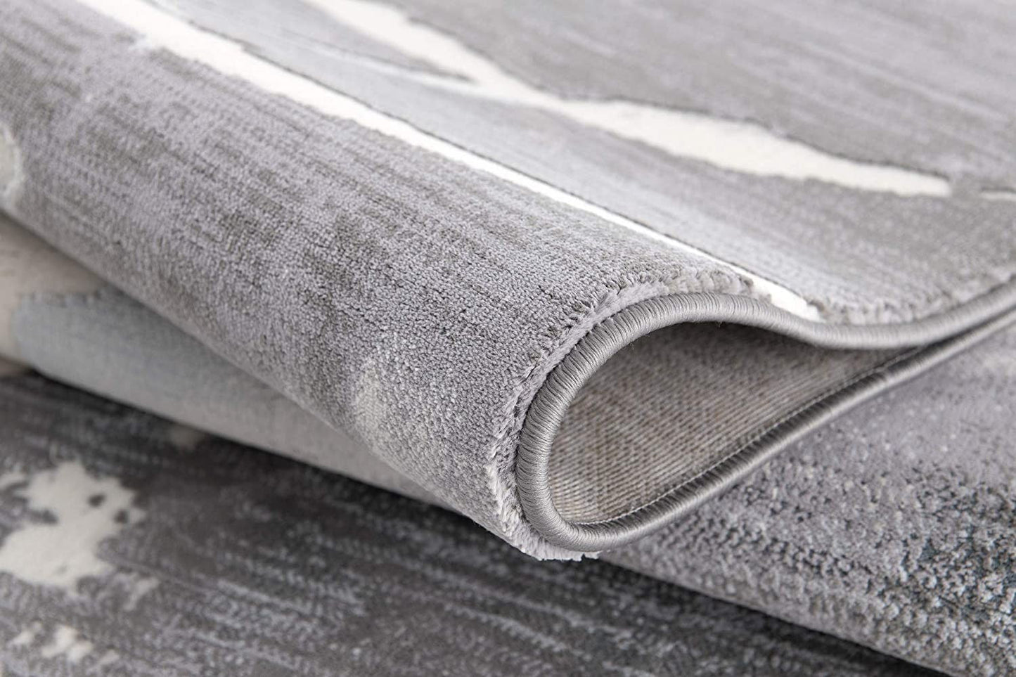 HomeRoots 5' x 8' Gray Abstract Splatter Area Rug