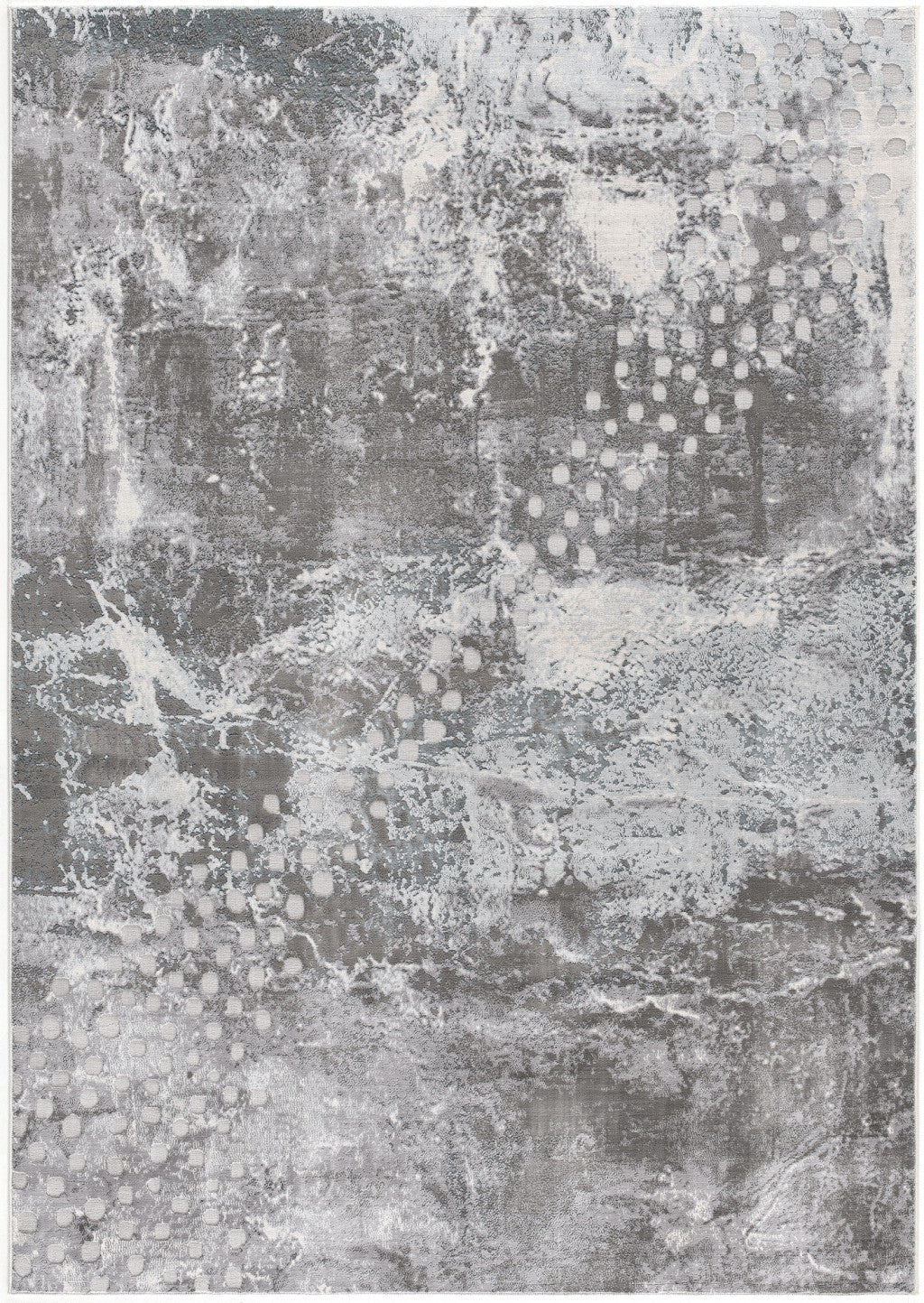 HomeRoots 5' x 8' Gray Distressed Abstract Area Rug