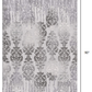HomeRoots 5' x 8' Gray Dripping Damask Area Rug