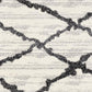 HomeRoots 5' x 8' Gray and Black Modern Abstract Area Rug