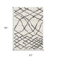 HomeRoots 5' x 8' Gray and Black Modern Abstract Area Rug
