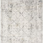 HomeRoots 5' x 8' Gray and Ivory Abstract Distressed Area Rug
