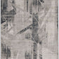 HomeRoots 5 x 8' Grey Machine Woven Abstract Geometric Indoor Area Rug