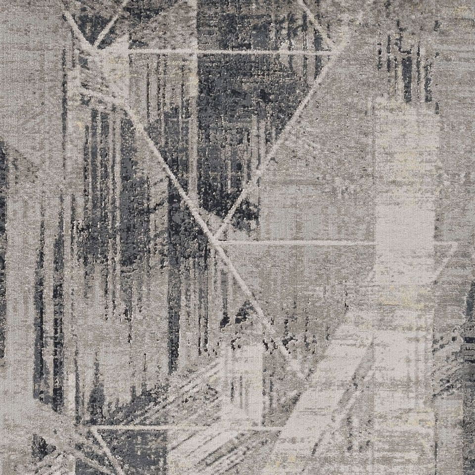 HomeRoots 5 x 8' Grey Machine Woven Abstract Geometric Indoor Area Rug