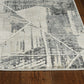 HomeRoots 5 x 8' Grey Machine Woven Abstract Geometric Indoor Area Rug
