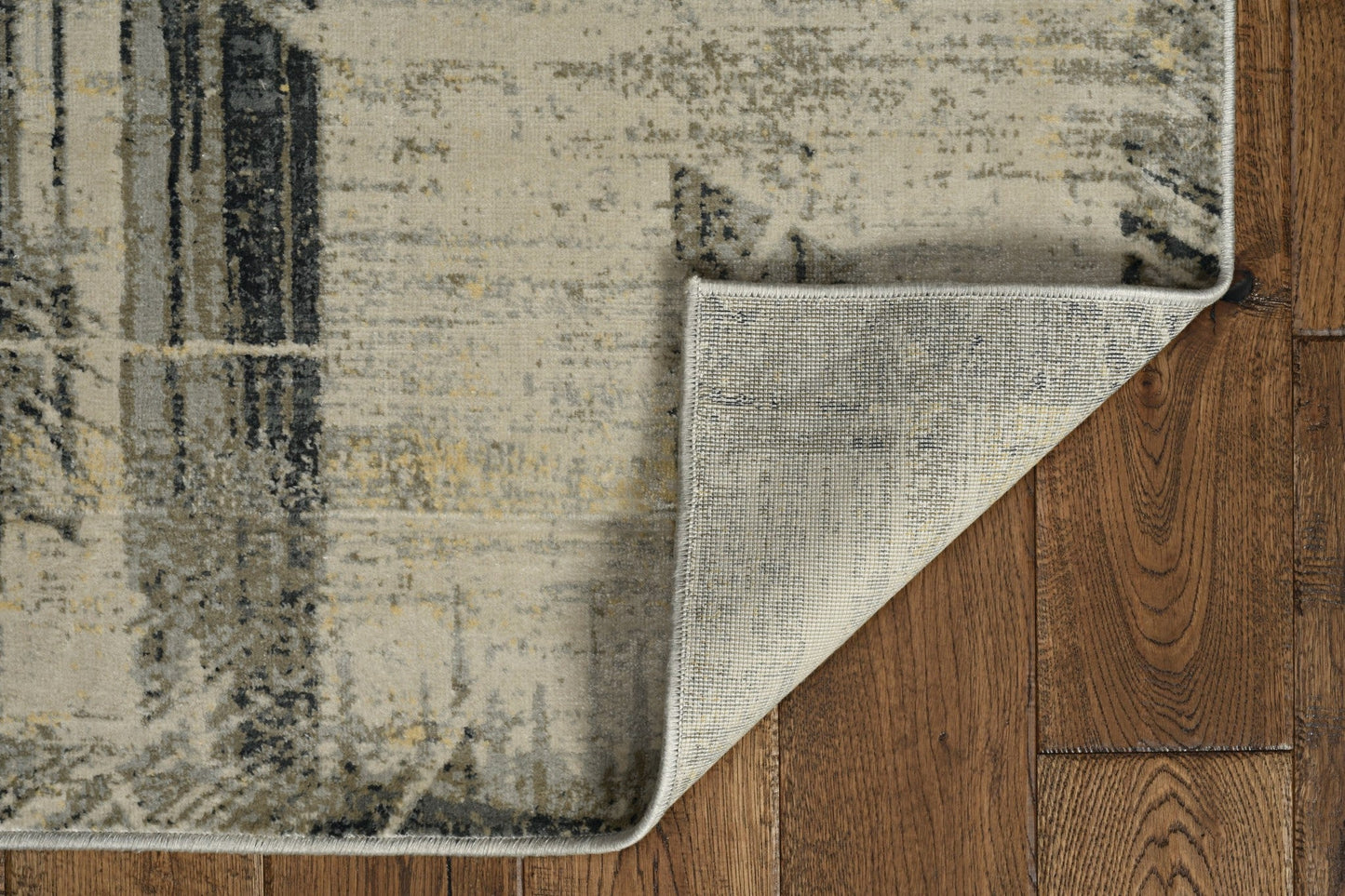 HomeRoots 5 x 8' Grey Machine Woven Abstract Geometric Indoor Area Rug