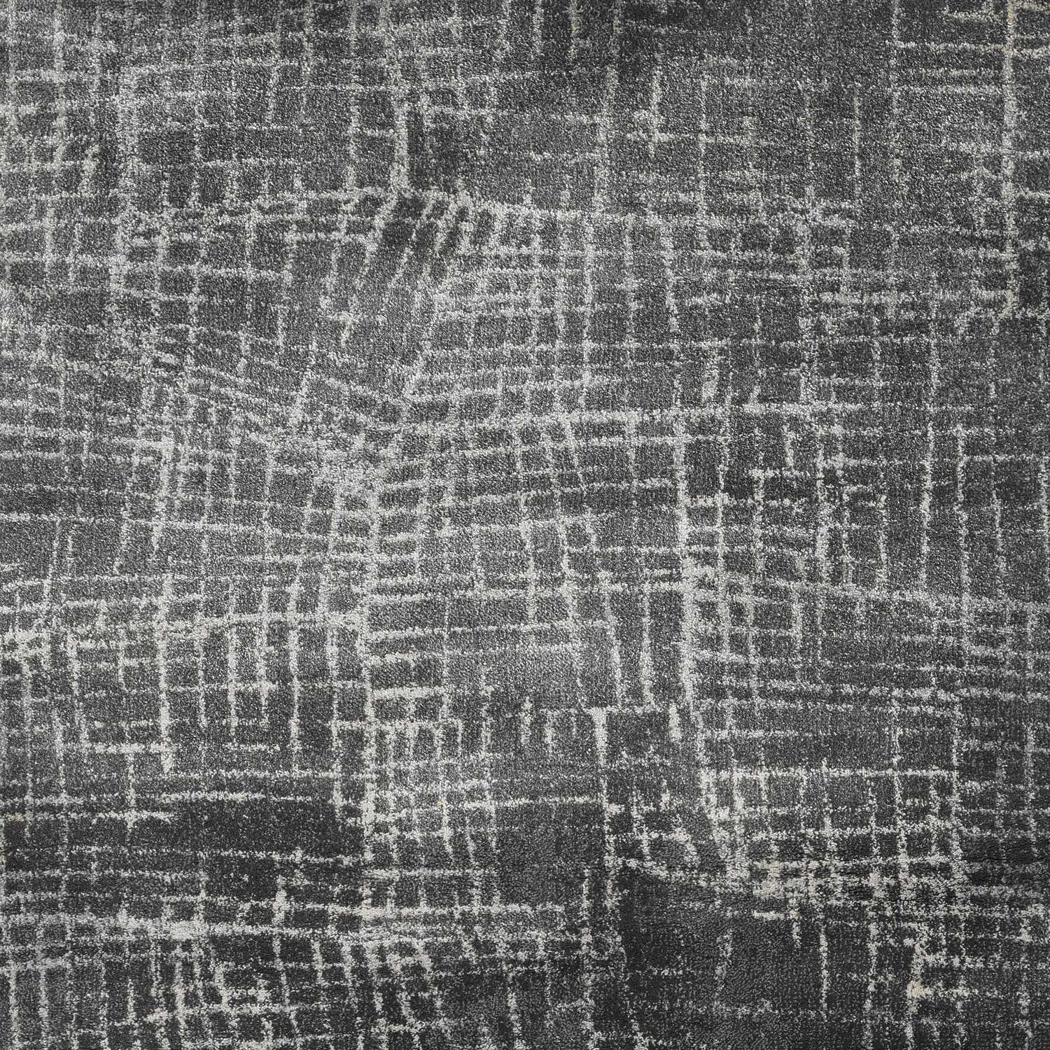 HomeRoots 5' x 8' Grey Machine Woven Abstract Scratch Indoor Area Rug