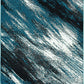 HomeRoots 5' x 8' Grey or Blue Abstract Area Rug