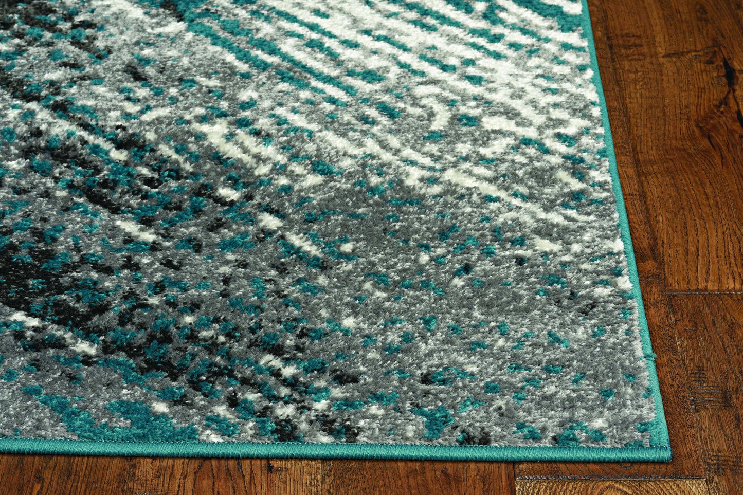 HomeRoots 5' x 8' Grey or Blue Abstract Area Rug