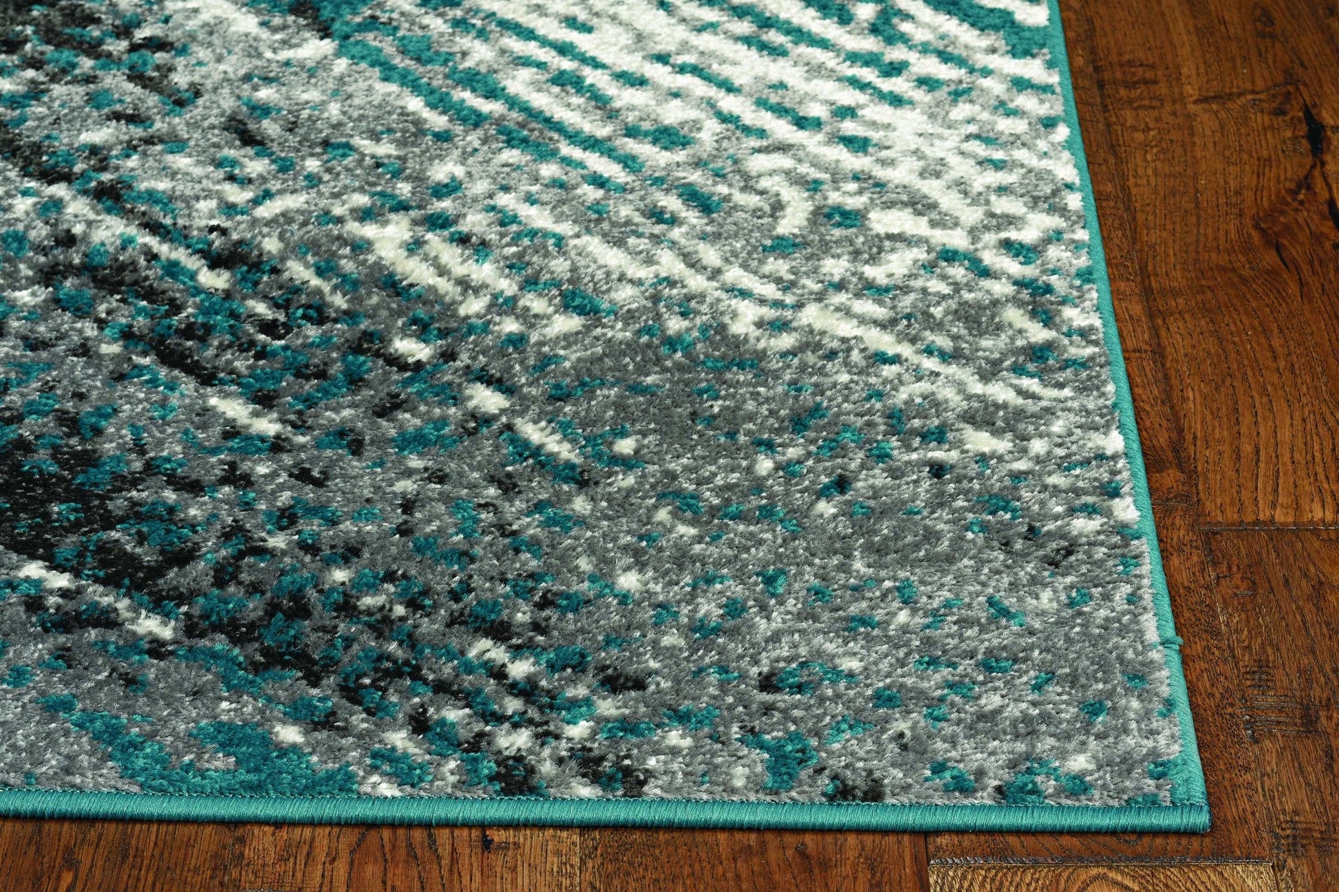 HomeRoots 5' x 8' Grey or Blue Abstract Area Rug