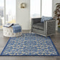 HomeRoots 5’ x 8’ Indoor Outdoor Area Rug With Gray and Blue Finish